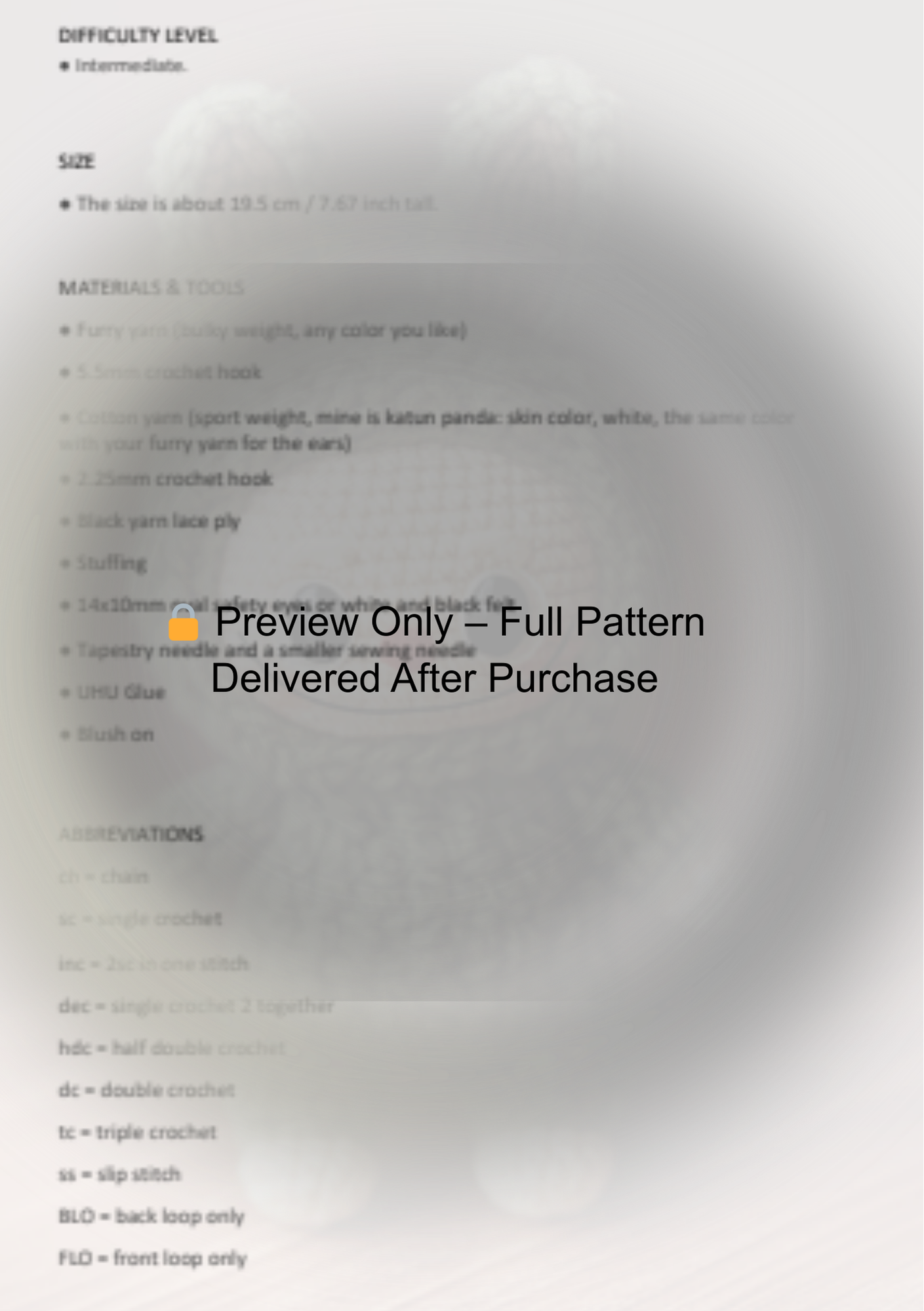 Labubu Crochet Pattern – Cute DIY Amigurumi Plush (PDF Download)